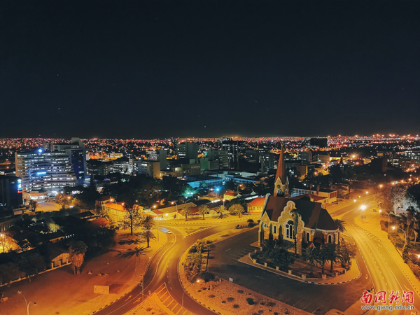 纳米比亚首都城市夜景